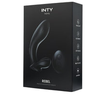 Vibrator anal INTY TOYS REBEL, pentru stimularea prostatei, cu telecomandă, 10 funcții de vibrații ultra-puternice, silențios, negru