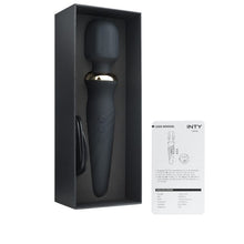 Aparat de masaj INTY TOYS TORCH, pentru corp și zonele intime, 25 funcții de vibrații ultra-puternice, 5 viteze, silențios, negru