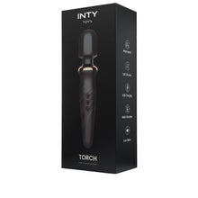 Aparat de masaj INTY TOYS TORCH, pentru corp și zonele intime, 25 funcții de vibrații ultra-puternice, 5 viteze, silențios, negru