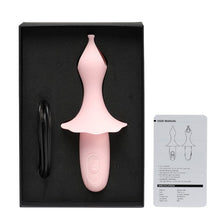 Stimulator clitoris INTY TOYS TULIP, din silicon lichid, cu 10 funcții de vibrații ultra-puternice, rezistent la apă IPX5, 15.9 cm, roz