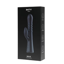 Vibrator rabbit INTY TOYS WAVE, cu funcție de umflare, 10 funcții de vibrații ultra-puternice, rezistent la apă IPX7, 23.5 cm, negru