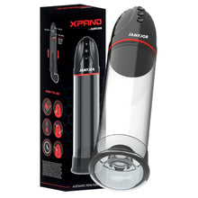 Pompă electrică JAMYJOB XPAND, pentru mărirea penisului, 3 viteze de aspirare, rezistentă la apă, gri transparent