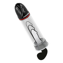 Pompă electrică JAMYJOB XPAND, pentru mărirea penisului, 3 viteze de aspirare, rezistentă la apă, gri transparent