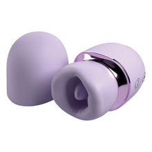 Stimulator clitoris JIMMYJANE Hello Kiss Pro, în formă de gură cu limbă, 7 funcții de vibrație, 3 moduri de mișcare a buzelor, mov