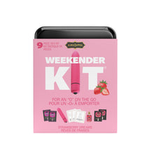Set KAMASUTRA Weekender Kit Strawberry Dreams, cu vibrator bullet, ulei de masaj, cărți de joc cu poziții sexuale și lubrifiant (căpșuni)