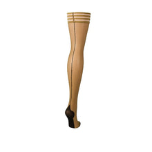 Dresuri sexy KIX’IES RUBY, cu cusătură pe spate și benzi anti-alunecare, culoarea pielii, mărime B (M-L) (model 1318B)
