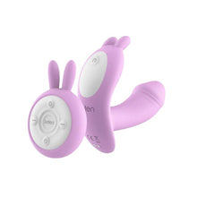 Vibrator dublu pentru chilot LETEN Wearable Butterfly, control prin telecomandă, cu vibrații multiple, culoare roz cu alb