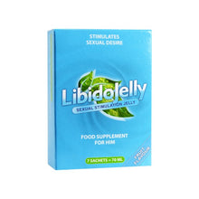 Jeleu LIBIDOJELLY, pentru libido masculin, fertilitate și erecții puternice, cu ginkgo biloba și maca, 7 plicuri x 10 ml
