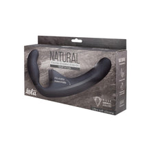 Dildo dublu LOLA NATURAL Temptation, strap-on fără ham, din silicon moale, culoare negru, lungime 23.5 cm