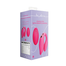 Vibrator pentru cupluri LOVELINE Couple Toy with Remote Control, control prin telecomandă, 10 funcții de vibrație, roz