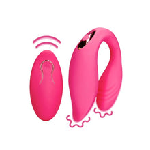 Vibrator pentru cupluri LOVELINE Couple Toy with Remote Control, control prin telecomandă, 10 funcții de vibrație, roz