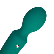 Aparat de masaj dublu LOVELINE Double-Sided Vibrating Wand, pentru corp și punctul G, 10 funcții de vibrație, verde
