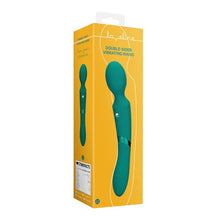 Aparat de masaj dublu LOVELINE Double-Sided Vibrating Wand, pentru corp și punctul G, 10 funcții de vibrație, verde