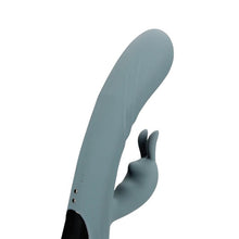 Vibrator rabbit LOVELINE Fingering Motion Rabbit Vibrator, cu funcție de mișcare internă, 20 funcții de vibrație, gri