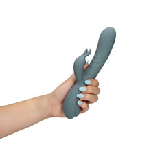 Vibrator rabbit LOVELINE Fingering Motion Rabbit Vibrator, cu funcție de mișcare internă, 20 funcții de vibrație, gri