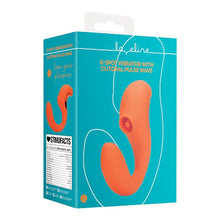 Vibrator dublu LOVELINE G-Spot Vibrator with Clitoral Pulse Wave, cu pulsații, 20 funcții de vibrație, portocaliu
