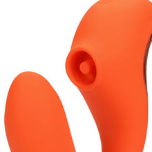 Vibrator dublu LOVELINE G-Spot Vibrator with Clitoral Pulse Wave, cu pulsații, 20 funcții de vibrație, portocaliu