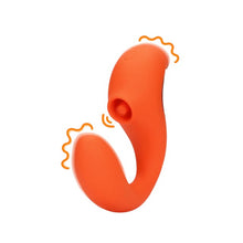 Vibrator dublu LOVELINE G-Spot Vibrator with Clitoral Pulse Wave, cu pulsații, 20 funcții de vibrație, portocaliu
