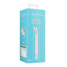 Vibrator LOVELINE Mini Rabbit Vibrator with USB Charger, cu design pentru stimulare versatilă, 10 funcții de vibrație, 17.5 cm, roz