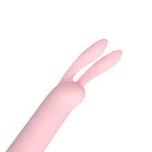 Vibrator LOVELINE Mini Rabbit Vibrator with USB Charger, cu design pentru stimulare versatilă, 10 funcții de vibrație, 17.5 cm, roz