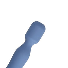 Aparat de masaj LOVELINE Mini Wand Vibrator, pentru corp și zone intime, 10 funcții de vibrație, lungime 14.3 cm, albastru