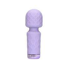 Aparat de masaj LOVELINE Mini Wand Vibrator, pentru corp și zone intime, 10 funcții de vibrație, lungime 11.4 cm, mov