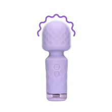 Aparat de masaj LOVELINE Mini Wand Vibrator, pentru corp și zone intime, 10 funcții de vibrație, lungime 11.4 cm, mov