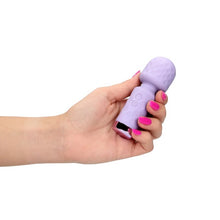 Aparat de masaj LOVELINE Mini Wand Vibrator, pentru corp și zone intime, 10 funcții de vibrație, lungime 11.4 cm, mov