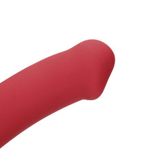 Vibrator LOVELINE Non-Phallic Vibrating Dildo Large, cu ventuză, compatibil cu ham strap-on, 10 funcții de vibrație, 19.8 cm, roșu