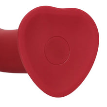 Vibrator LOVELINE Non-Phallic Vibrating Dildo Large, cu ventuză, compatibil cu ham strap-on, 10 funcții de vibrație, 19.8 cm, roșu