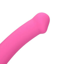 Vibrator LOVELINE Non-Phallic Vibrating Dildo Medium, cu ventuză, compatibil cu ham strap-on, 10 funcții de vibrație, 18.1 cm, roz