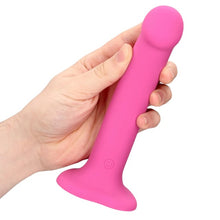 Vibrator LOVELINE Non-Phallic Vibrating Dildo Medium, cu ventuză, compatibil cu ham strap-on, 10 funcții de vibrație, 18.1 cm, roz