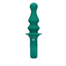 Vibrator anal LOVELINE Pawn Shaped Anal Vibrator, cu 12 funcții de vibrație, lungime 16.5 cm, diametru 3.4 cm, verde