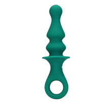 Vibrator anal LOVELINE Pawn Shaped Anal Vibrator, cu 12 funcții de vibrație, lungime 16.5 cm, diametru 3.4 cm, verde