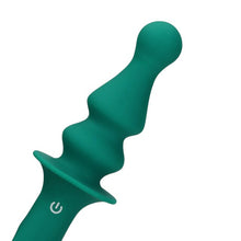 Vibrator anal LOVELINE Pawn Shaped Anal Vibrator, cu 12 funcții de vibrație, lungime 16.5 cm, diametru 3.4 cm, verde