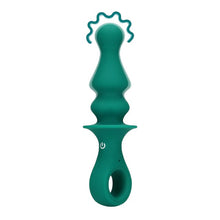 Vibrator anal LOVELINE Pawn Shaped Anal Vibrator, cu 12 funcții de vibrație, lungime 16.5 cm, diametru 3.4 cm, verde