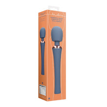 Aparat de masaj LOVELINE Powerful Wand Vibrator with Still Handle, pentru corp și zone intime, 20 funcții de vibrație, albastru
