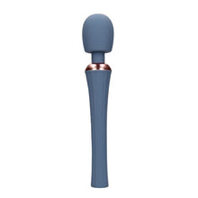 Aparat de masaj LOVELINE Powerful Wand Vibrator with Still Handle, pentru corp și zone intime, 20 funcții de vibrație, albastru