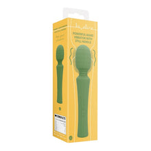 Aparat de masaj LOVELINE Powerful Wand Vibrator with Still Handle, pentru corp și zone intime, 40 funcții de vibrație, verde