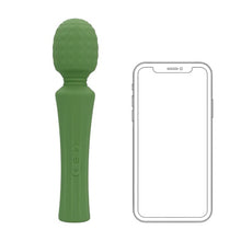 Aparat de masaj LOVELINE Powerful Wand Vibrator with Still Handle, pentru corp și zone intime, 40 funcții de vibrație, verde