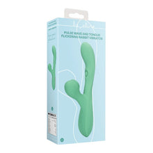 Vibrator rabbit LOVELINE Pulse Wave and Tongue Flickering, cu pulsații și funcție de simulare sex oral, 30 funcții de vibrație, verde