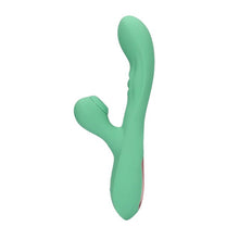 Vibrator rabbit LOVELINE Pulse Wave and Tongue Flickering, cu pulsații și funcție de simulare sex oral, 30 funcții de vibrație, verde