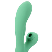 Vibrator rabbit LOVELINE Pulse Wave and Tongue Flickering, cu pulsații și funcție de simulare sex oral, 30 funcții de vibrație, verde