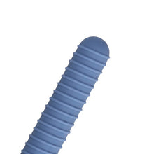 Vibrator LOVELINE Ribbed Mini Vibrator, cu striații pentru stimulare versatilă, 10 funcții de vibrație, lungime 14.1 cm, albastru