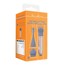 Vibrator LOVELINE The Thrill, cu 3 capete interschimbabile, din silicon premium, 10 funcții de vibrație, culoare albastru