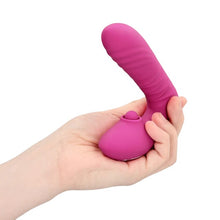 Vibrator dublu LOVELINE Thrusting and Tapping, cu funcție de penetrare automată, 22 funcții de vibrație, culoarea roz