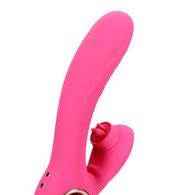 Vibrator dublu LOVELINE BY SHOTS Tongue Flickering and Heating Rabbit, cu funcție de încălzire, >10 funcții de vibrație, culoare roz