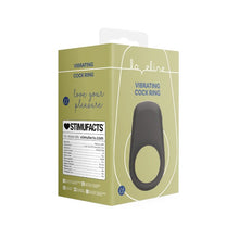Inel vibrator pentru penis LOVELINE Vibrating Cock Ring, din silicon moale, 10 funcții de vibrație, negru