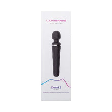 Aparat de masaj LOVENSE Domi 2 Wand Vibrator, control prin aplicație, funcții de vibrație nelimitate, sincronizare cu muzică, negru