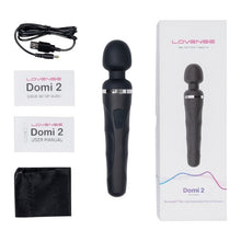 Aparat de masaj LOVENSE Domi 2 Wand Vibrator, control prin aplicație, funcții de vibrație nelimitate, sincronizare cu muzică, negru